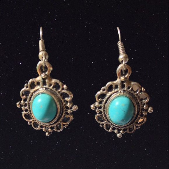 Artisan Turquoise Earrings - Picture 1 of 2